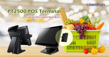The Clientron PT2500 POS Terminal is Ideal for Supermarkets