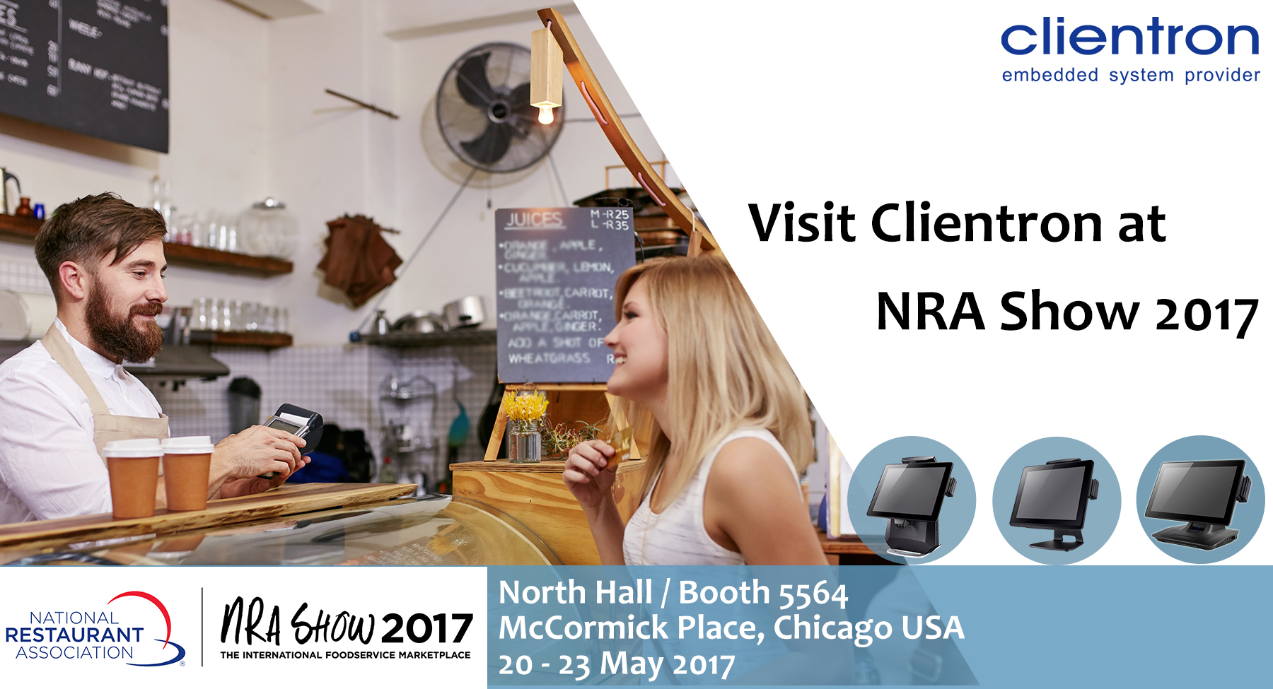 Visit Clientron at EuroCIS 2016 in Düsseldorf Visit Clientron at NRA Show 2017