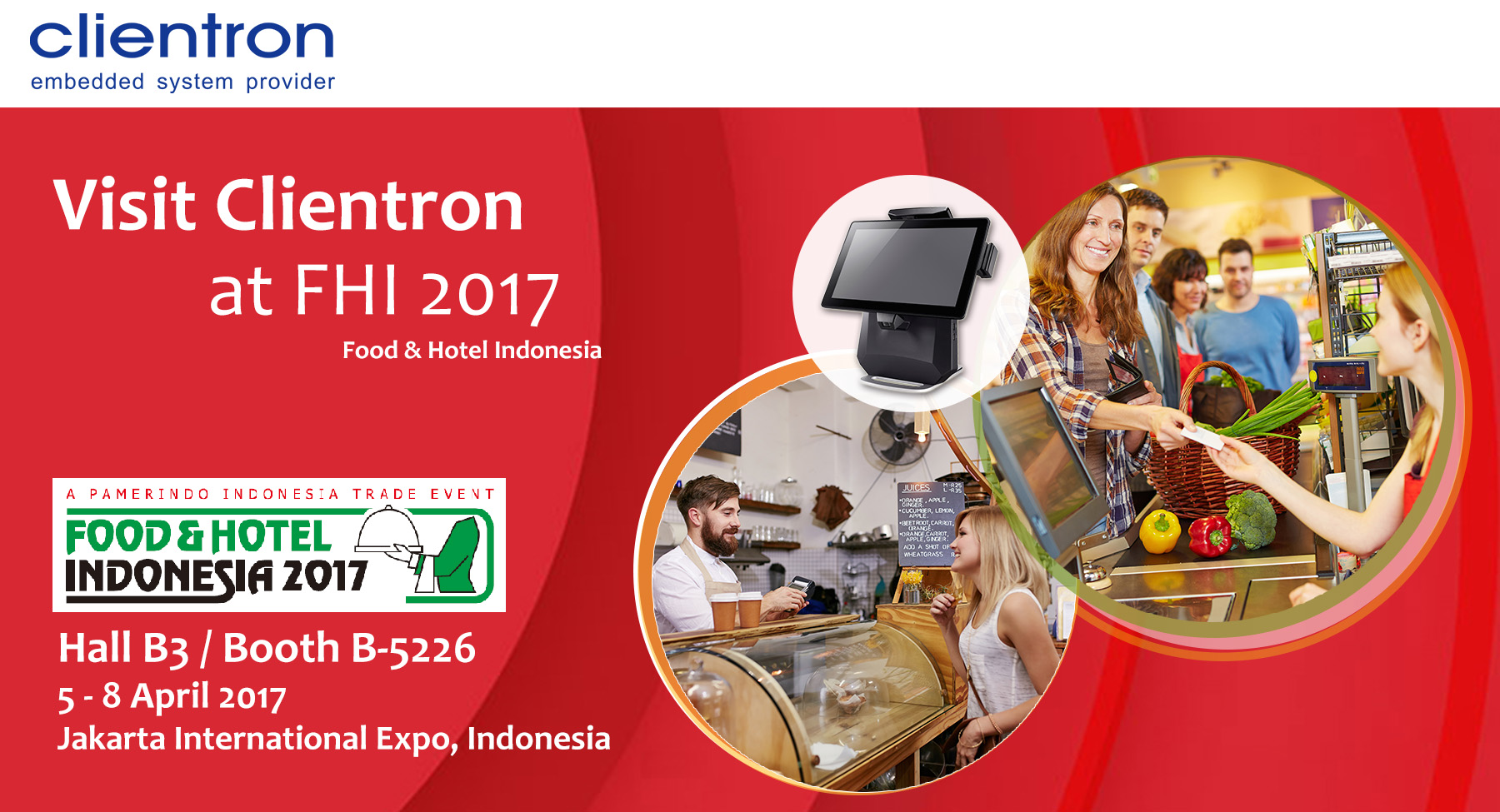 Visit Clientron at EuroCIS 2016 in Düsseldorf Visit Clientron at FHI 2017